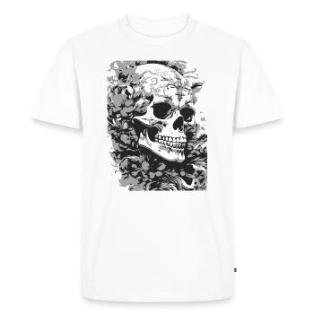 Crâne gothique - T-shirt Premium bio Homme - blanc - Devant - Nico (187cm)