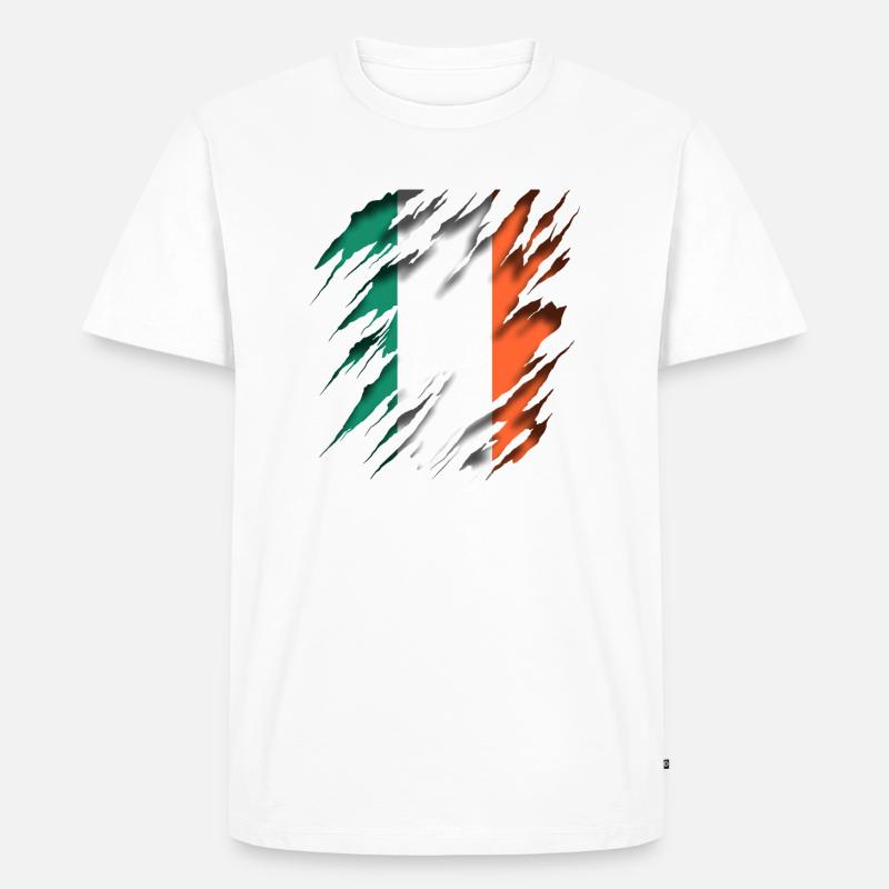 Irland - Männer Premium Bio T-Shirt - Weiß