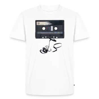 Musique walkman bande audio musique rétro - T-shirt Premium bio Homme - blanc - Devant - Nico (187cm)