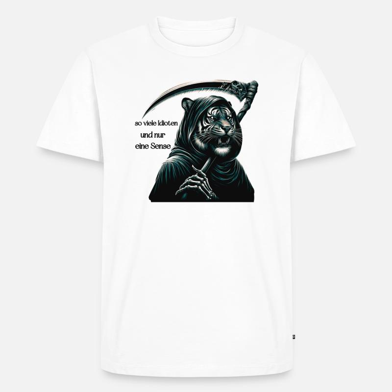 soviele Idioten - Männer Premium Bio T-Shirt - Weiß