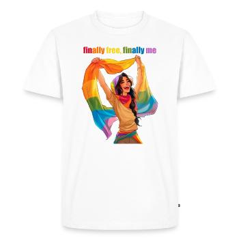 Femme de la fierté - T-shirt Premium bio Homme - blanc - Devant - Nico (187cm)