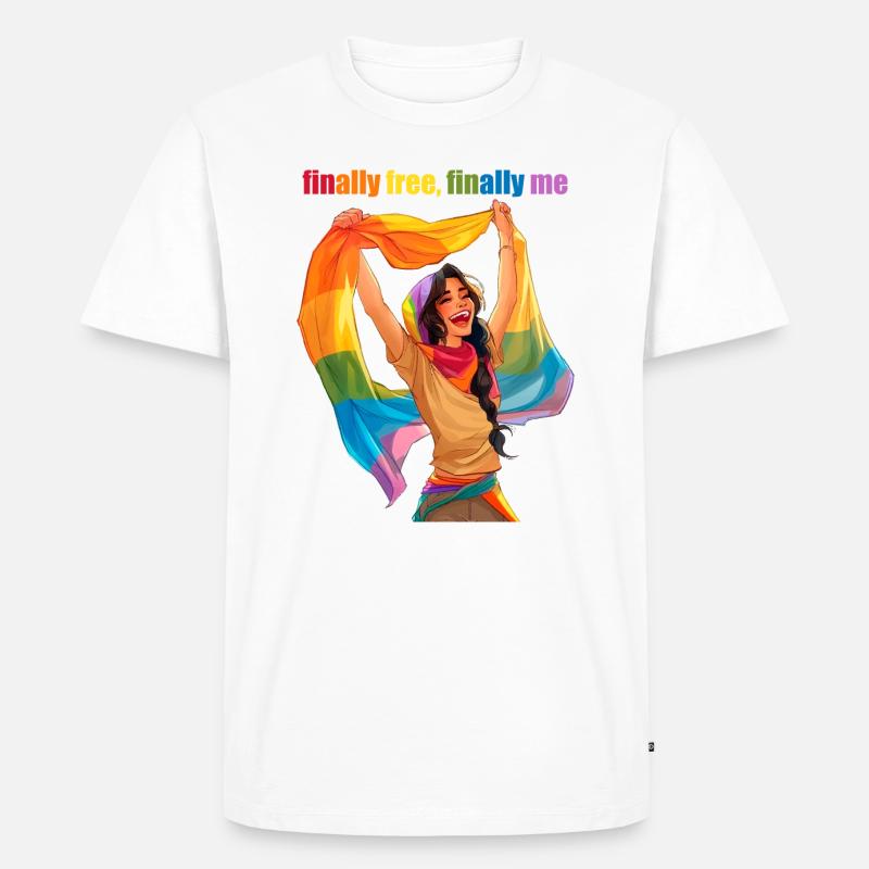 Pride-Frau - Männer Premium Bio T-Shirt - Weiß