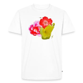 Fleur - T-shirt Premium bio Homme - blanc - Devant - Nico (187cm)