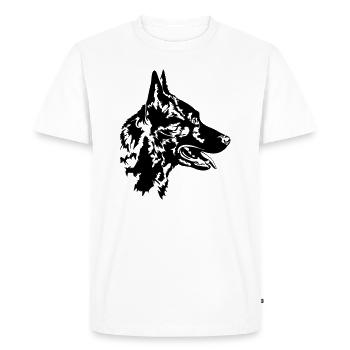 HOLLANDSE HERDER - HOLLANDSE HERDERSHOND Wilsigns - T-shirt Premium bio Homme - blanc - Devant - Nico (187cm)
