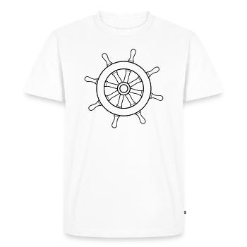 gouvernail de bateau à voile_a1 - T-shirt Premium bio Homme - blanc - Devant - Nico (187cm)