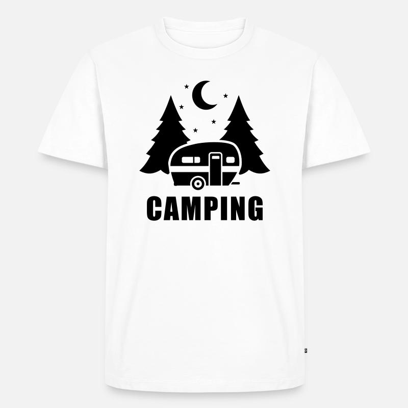 Wohnwagen - Männer Premium Bio T-Shirt - Weiß