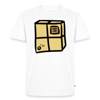 Package - Men's Premium Organic T-Shirt - white - Front - Nico (187cm)