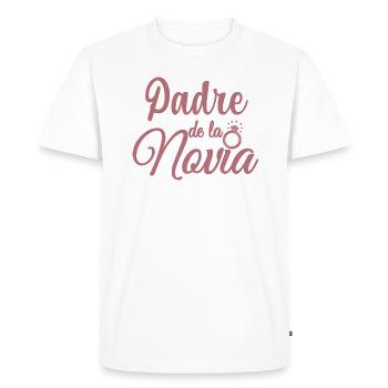 Padre de la Novia Bride's Father Wedding Gift - Men's Premium Organic T-Shirt - white - Front - Nico (187cm)