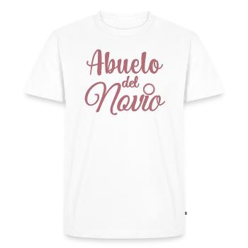 Cadeau de mariage grand-père du marié Abuelo del Novio - T-shirt Premium bio Homme - blanc - Devant - Nico (187cm)