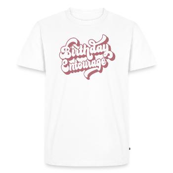 Birthday Entourage Matching Group Birthday Party - Men's Premium Organic T-Shirt - white - Front - Nico (187cm)