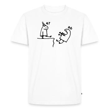 47 years: Farewell age 46 years, Happy 47th birthday - Men's Premium Organic T-Shirt - white - Front - Nico (187cm)