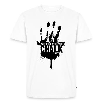 Need Chalk - Climbing-Shirt - T-shirt Premium bio Homme - blanc - Devant - Nico (187cm)