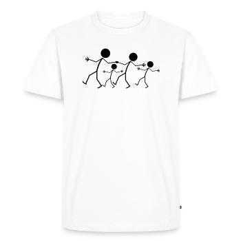 Happy Family Design - Men's Premium Organic T-Shirt - white - Front - Nico (187cm)