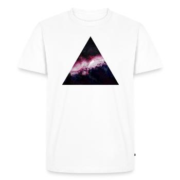 triangle galaxy - Men's Premium Organic T-Shirt - white - Front - Nico (187cm)