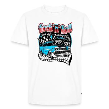 Rockabilly Vintage 50s Party Sock Hop Dance - Men's Premium Organic T-Shirt - white - Front - Nico (187cm)