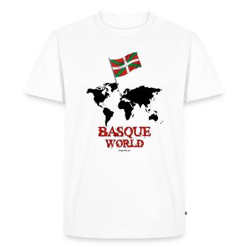 Basque World - T-shirt Premium bio Homme - blanc - Devant - Nico (187cm)