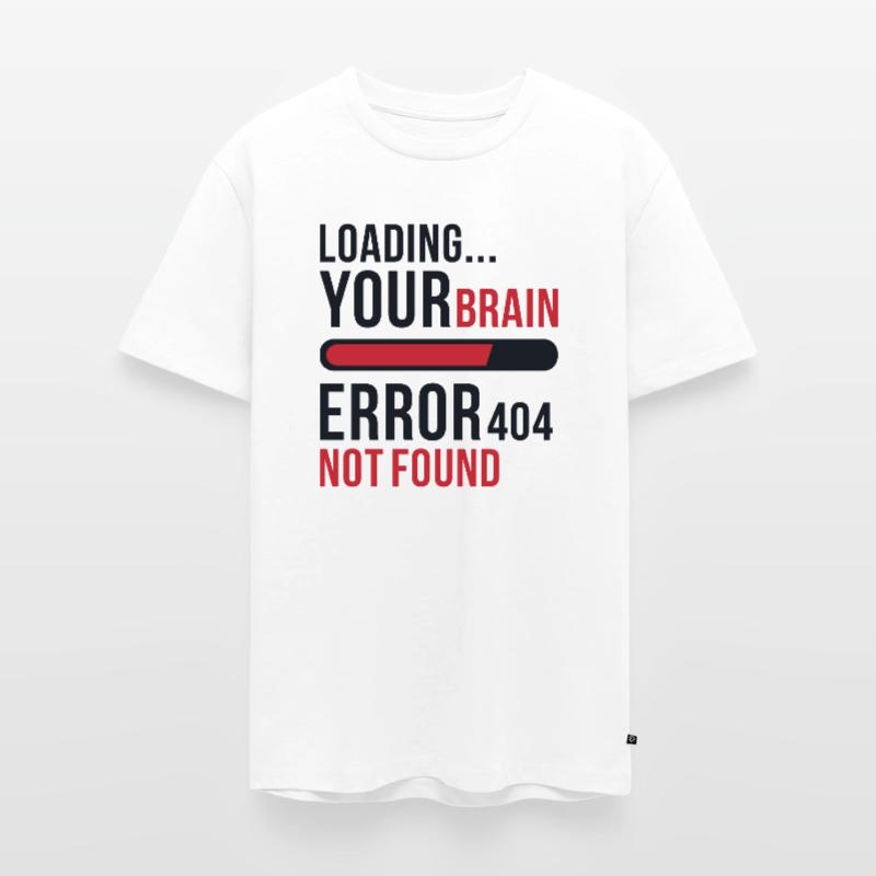 Loading bar brain computer error nerd gift Men's Premium Organic T-Shirt