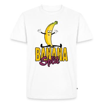 Banana split - Men's Premium Organic T-Shirt - white - Front - Nico (187cm)