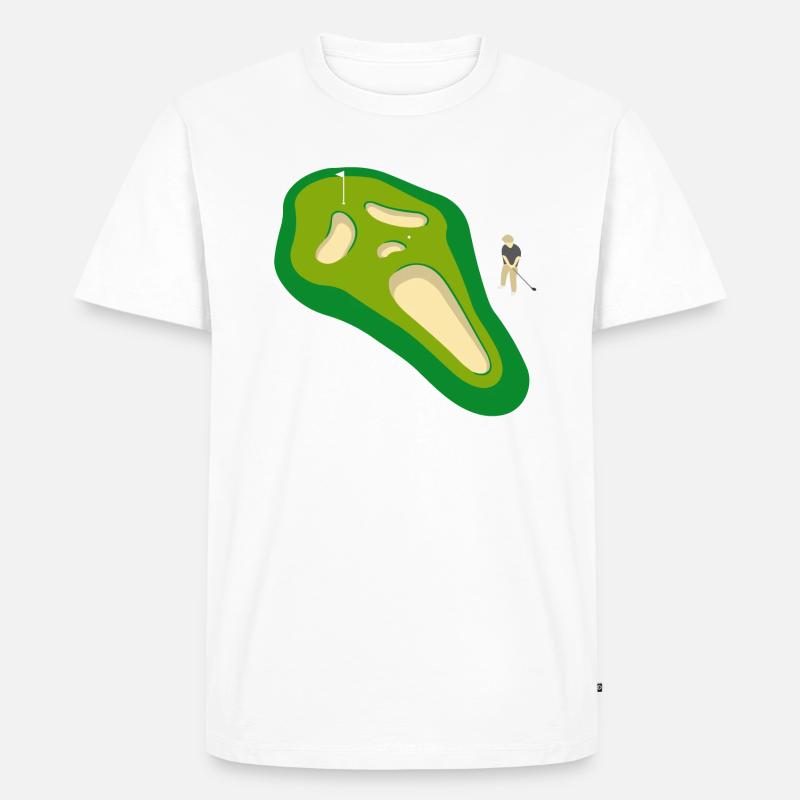 Cranio di golf - Maglietta ecologica premium da uomo - bianco