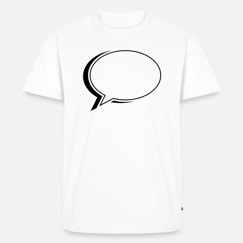 sprechblase oval - Männer Premium Bio T-Shirt - Weiß