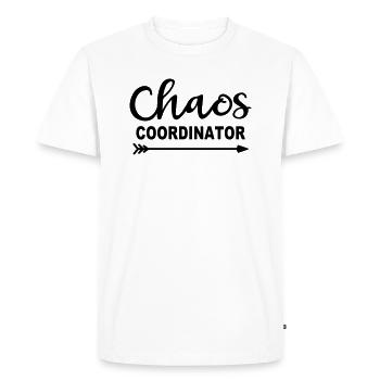 Chaos Coordinator Manager Boss Boss Mama Papa Office - Men's Premium Organic T-Shirt - white - Front - Nico (187cm)