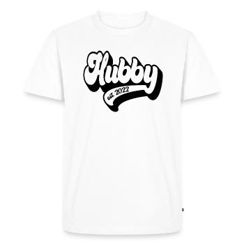 Hubby Est. 2022 - Futur mari, fête de fiançailles - T-shirt Premium bio Homme - blanc - Devant - Nico (187cm)