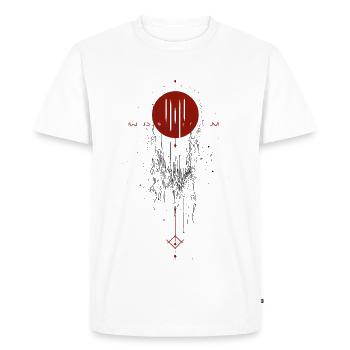 Symbole occulte – Mysticisme rouge & Esthétique sombre - T-shirt Premium bio Homme - blanc - Devant - Nico (187cm)