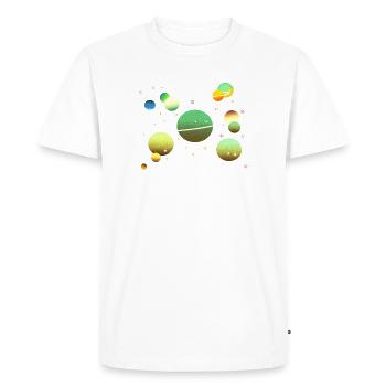 Galaxie spatiale Planète Étoiles - T-shirt Premium bio Homme - blanc - Devant - Nico (187cm)
