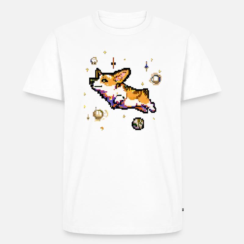 corgi - Männer Premium Bio T-Shirt - Weiß