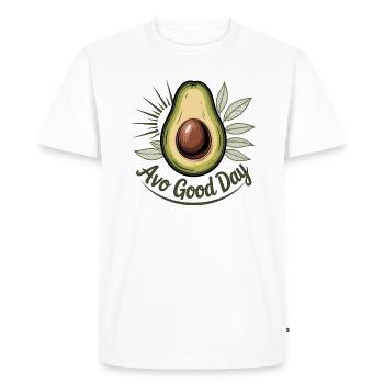 Avo Bonne Journée - T-shirt Premium bio Homme - blanc - Devant - Nico (187cm)