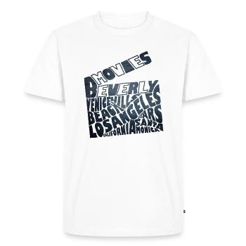 Los Angeles - T-shirt Premium bio Homme - blanc - Devant - Nico (187cm)