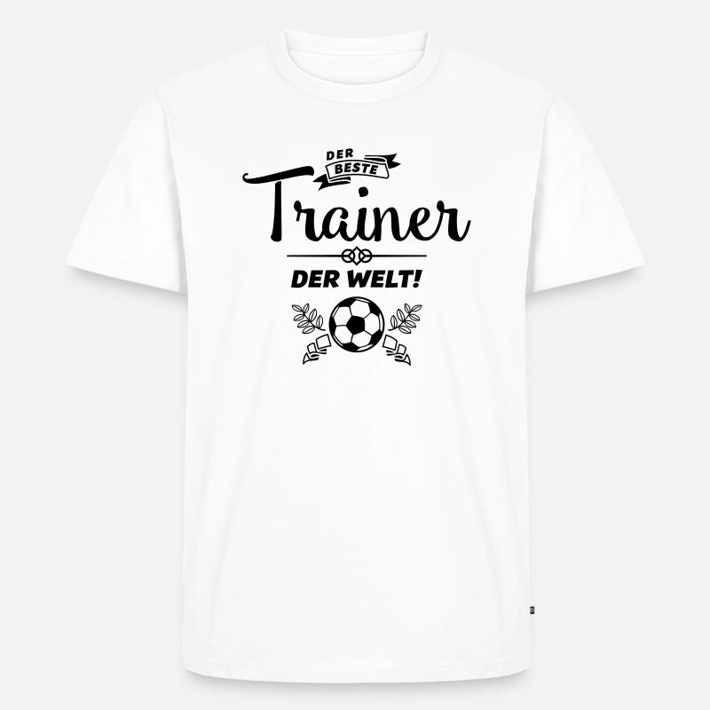 trainer der beste - Männer Premium Bio T-Shirt - Weiß