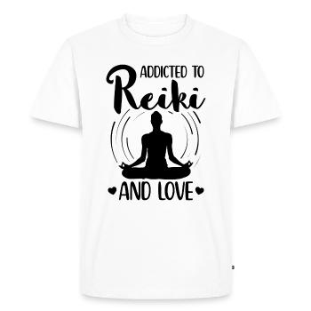 Reiki - T-shirt Premium bio Homme - blanc - Devant - Nico (187cm)