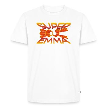 Trash Asset - Super Emma [orange] - Men's Premium Organic T-Shirt - white - Front - Nico (187cm)