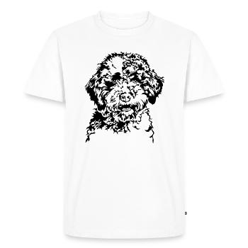 Lagotto Romagnolo Portrait Dogs Dog Wilsigns - Men's Premium Organic T-Shirt - white - Front - Nico (187cm)