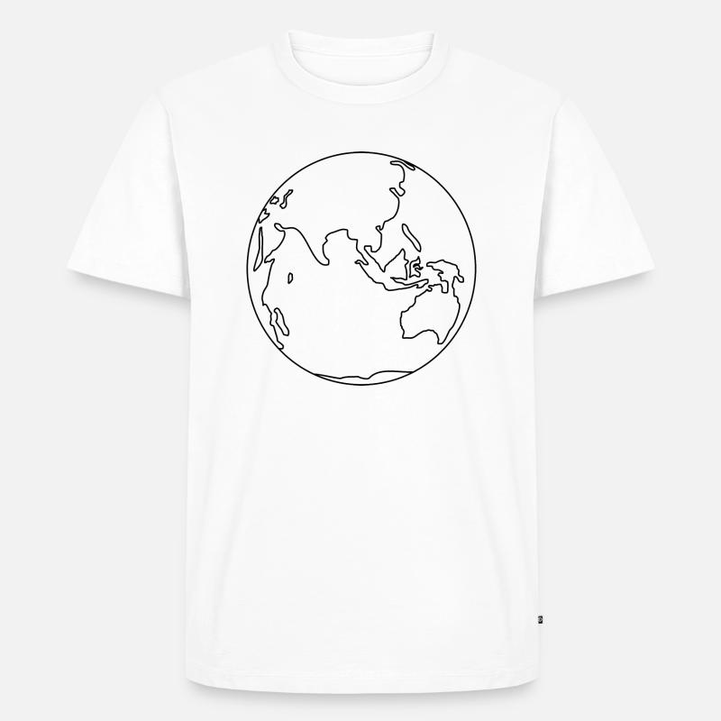 Erde - Männer Premium Bio T-Shirt - Weiß