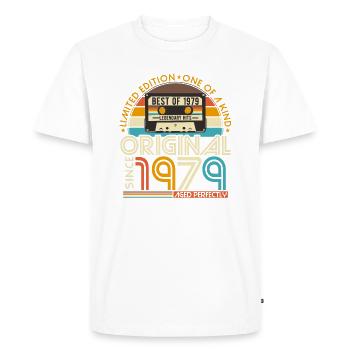 1979 Jahrgang Geburtstag Vintage Retro - Männer Premium Bio T-Shirt - Weiß - Vorne - Nico (187cm)