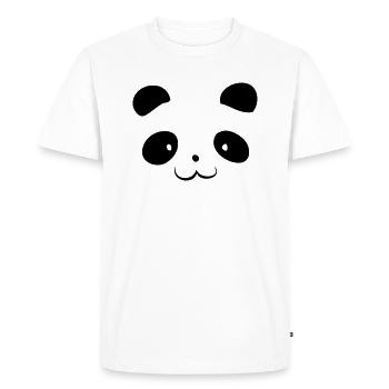 Panda Head - T-shirt Premium bio Homme - blanc - Devant - Nico (187cm)