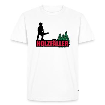lumberjack - Men's Premium Organic T-Shirt - white - Front - Nico (187cm)