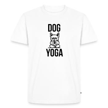 Yoga Yoga Exercise Dog Dog Dog Sport Gift - Men's Premium Organic T-Shirt - white - Front - Nico (187cm)