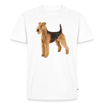 Airedale Terrier - T-shirt Premium bio Homme - blanc - Devant - Nico (187cm)