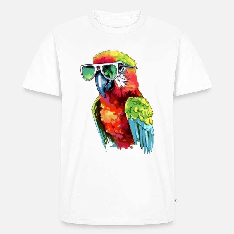 Jack der Papagei - Männer Premium Bio T-Shirt - Weiß