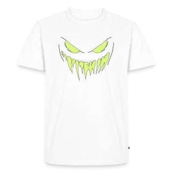 visage pour halloween, visage terrifiant, fête - T-shirt Premium bio Homme - blanc - Devant - Nico (187cm)