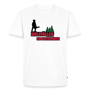 lumberjack - Men's Premium Organic T-Shirt - white - Front - Nico (187cm)