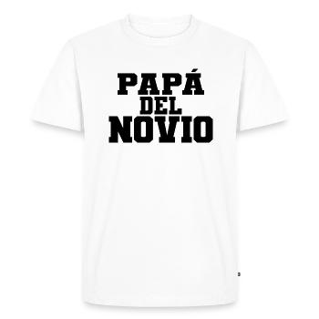 Papa del Novio Groom's Father Wedding Gift - Men's Premium Organic T-Shirt - white - Front - Nico (187cm)