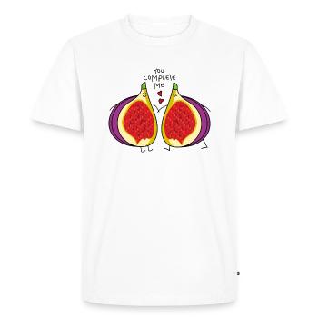 Couple de Figues - T-shirt Premium bio Homme - blanc - Devant - Nico (187cm)