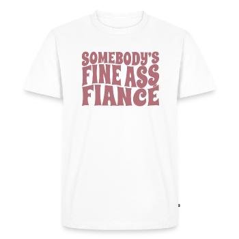 Le beau fiancé du cul de quelqu’un, le marié à être fiancé - T-shirt Premium bio Homme - blanc - Devant - Nico (187cm)