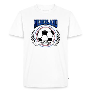 Netherlands Football Retro College Style Trend - Men's Premium Organic T-Shirt - white - Front - Nico (187cm)