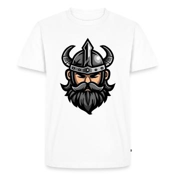 Viking Head Valhalla - T-shirt Premium bio Homme - blanc - Devant - Nico (187cm)