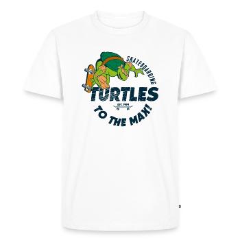 Teenage Mutant Ninja Turtles Skatboarding Turtles - Männer Premium Bio T-Shirt - Weiß - Vorne - Nico (187cm)